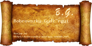 Bobrovszky Györgyi névjegykártya