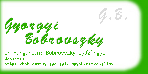 gyorgyi bobrovszky business card